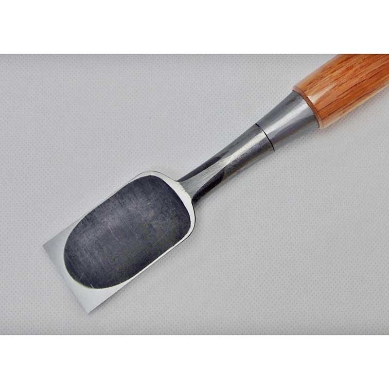 叩き鑿　是近　1寸2分　36mm  本職用 田斎作 山源 磨仕上 鎬追入鑿 1寸2分 36mm 赤樫柄付 | 打ち刃物