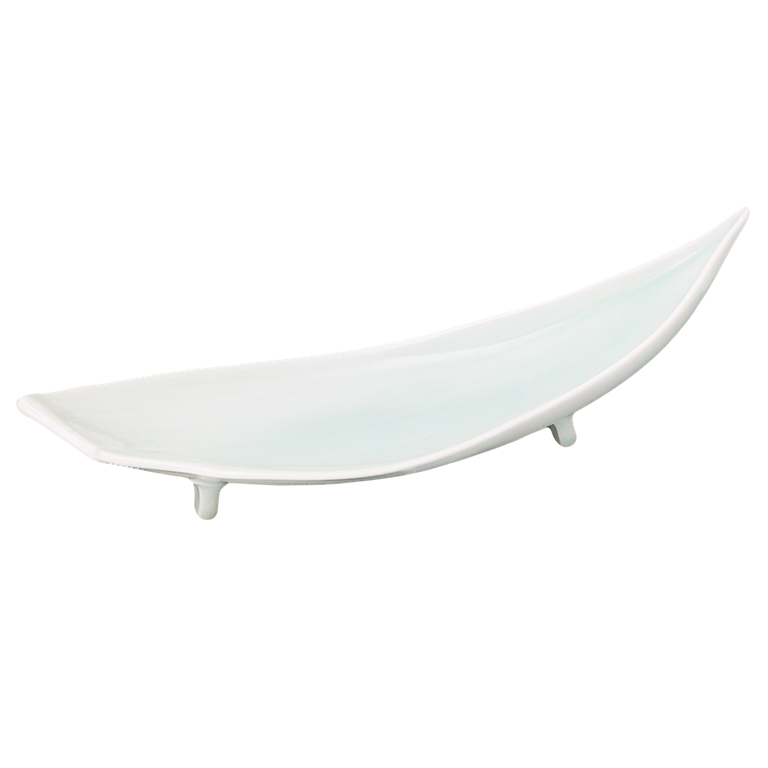 強)青白磁 笹型高台前菜皿 - すべての商品 - 食器 HatsuZan Online 