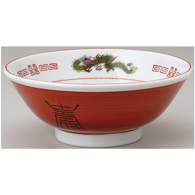 赤巻ラーメン丼 反高台22cm丼 三つ龍 - すべての商品 - 食器 HatsuZan