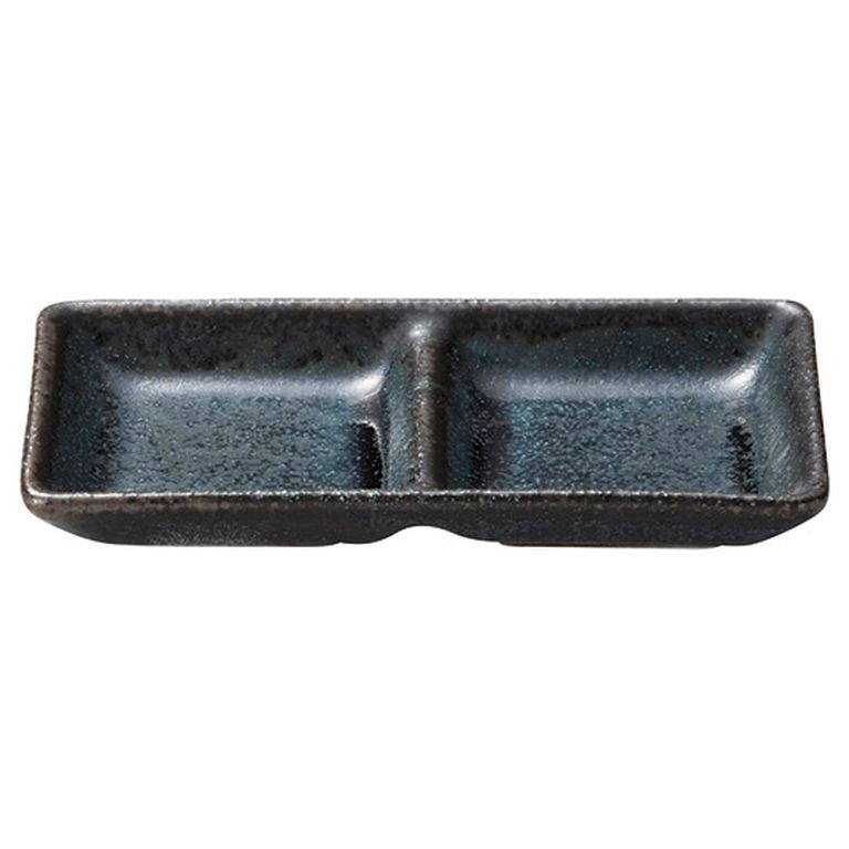 藍潤8.5浅口切立プレート(12枚) みやび街道 中皿 雪志野丸7.0