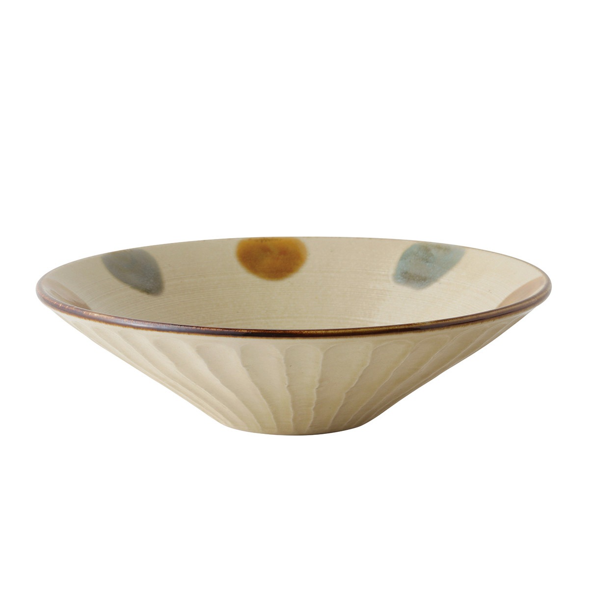 琉球水玉 しのぎ浅鉢大 - すべての商品 - 食器 HatsuZan Online Shop 