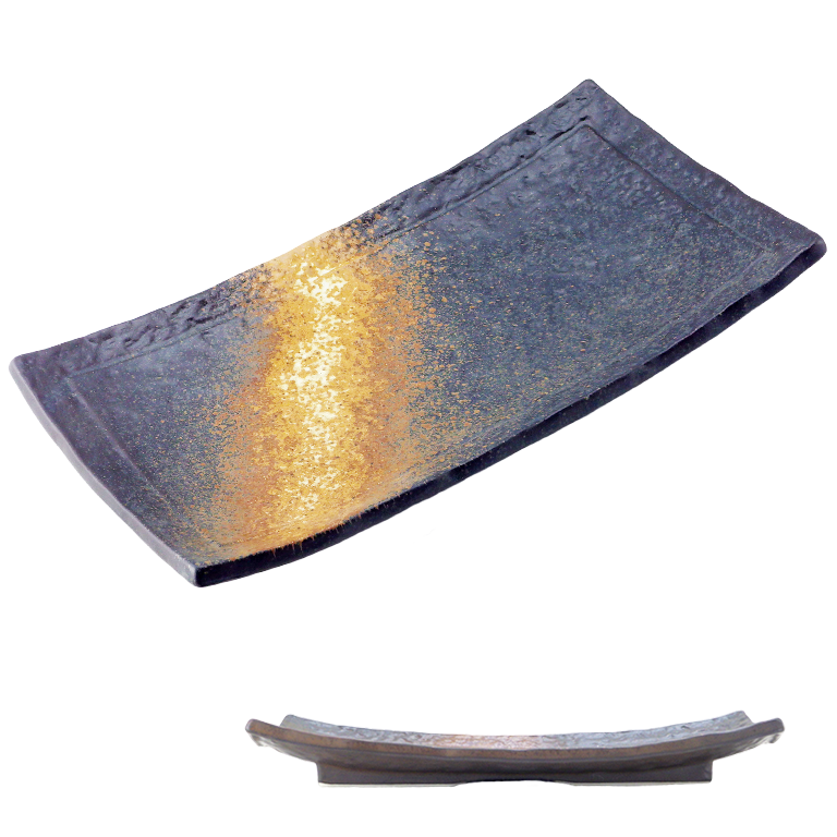 いぶし備前(浜付)長角細大皿 - すべての商品 - 食器 HatsuZan Online 