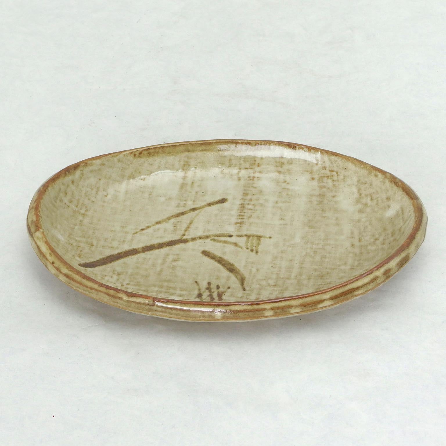 唐津 小判形皿 - アウトレット - 食器 HatsuZan Online Shop