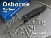 ベンチメイド 940-1 オズボーン シルバー直刃 カーボンハンドル 折りたたみナイフ BENCHMADE Osborne Carbon