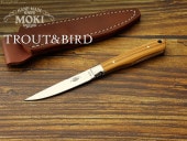 モキナイフ TS-535OL トラウト&バード 20 オリーブ シースナイフ AUS-8 Moki Knife