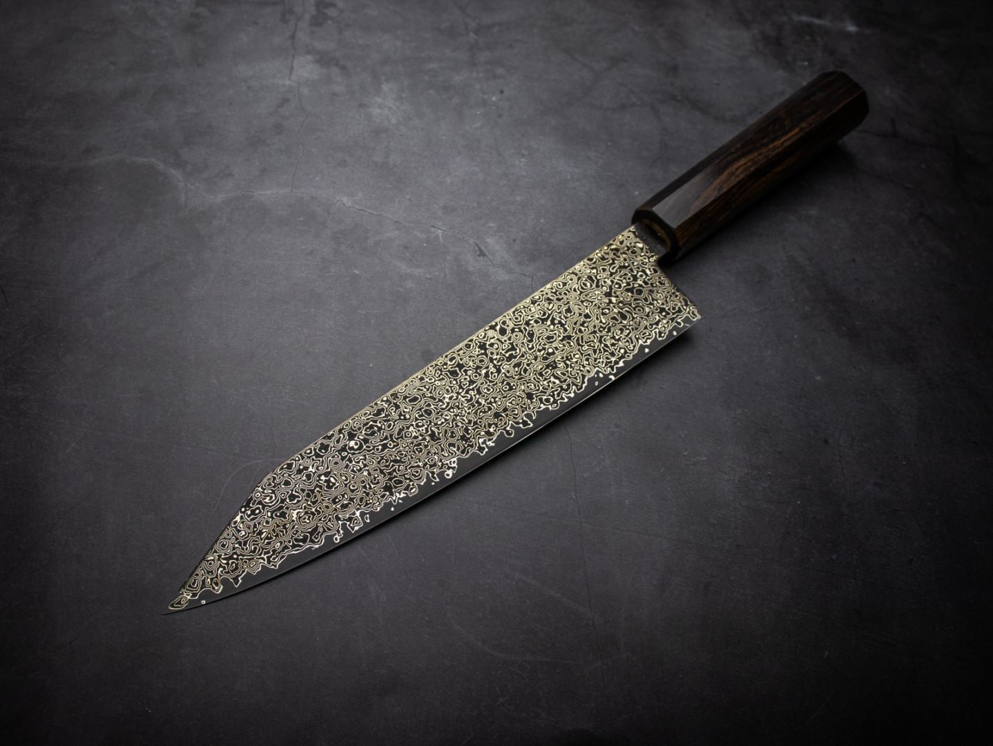 美濃國山秀作 3018bk 和牛刀 切り付け 210mm SG2 黒染 ニッケル