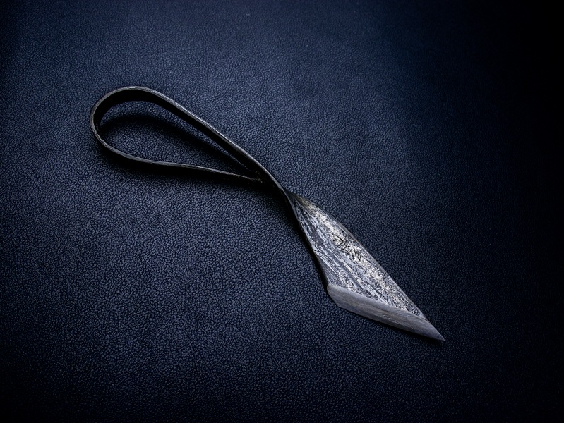 刀匠 高羽弘宗 作 見返り美人 ダマスカス 木箱付 Takaba Handmade