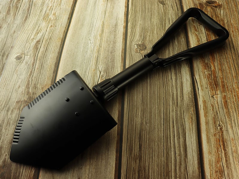 3つ折りショベル ケース付 折り畳み Tri-Fold Shovel with Case EDCナイフ