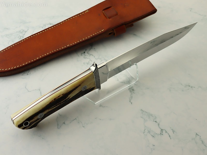 多松 国彦 作 バトルナイフ ATS-34 スタッグ シースナイフKunihiko