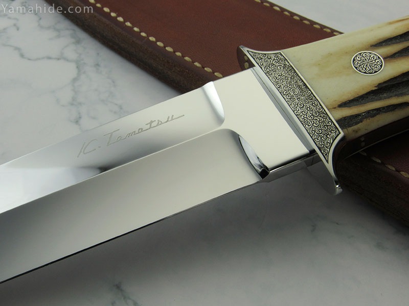 多松 国彦 作 バトルナイフ ATS-34 スタッグ シースナイフKunihiko