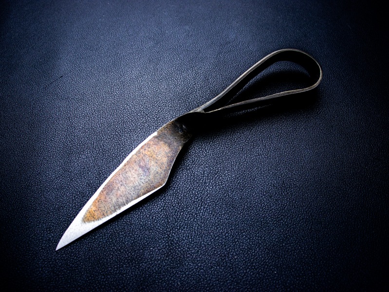 刀匠 高羽弘宗 作 見返り美人 ダマスカス 木箱付 Takaba Handmade