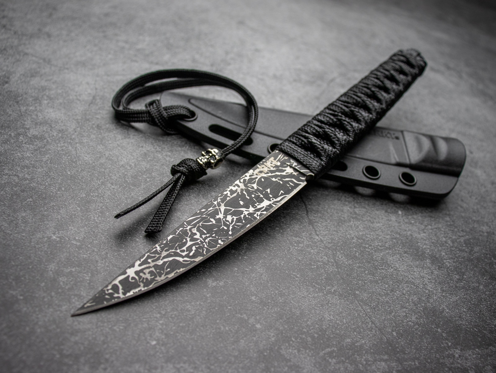 CRKT オバケ ブラック フィクスドブレードナイフ｜8Cr14MoV・専用シース付