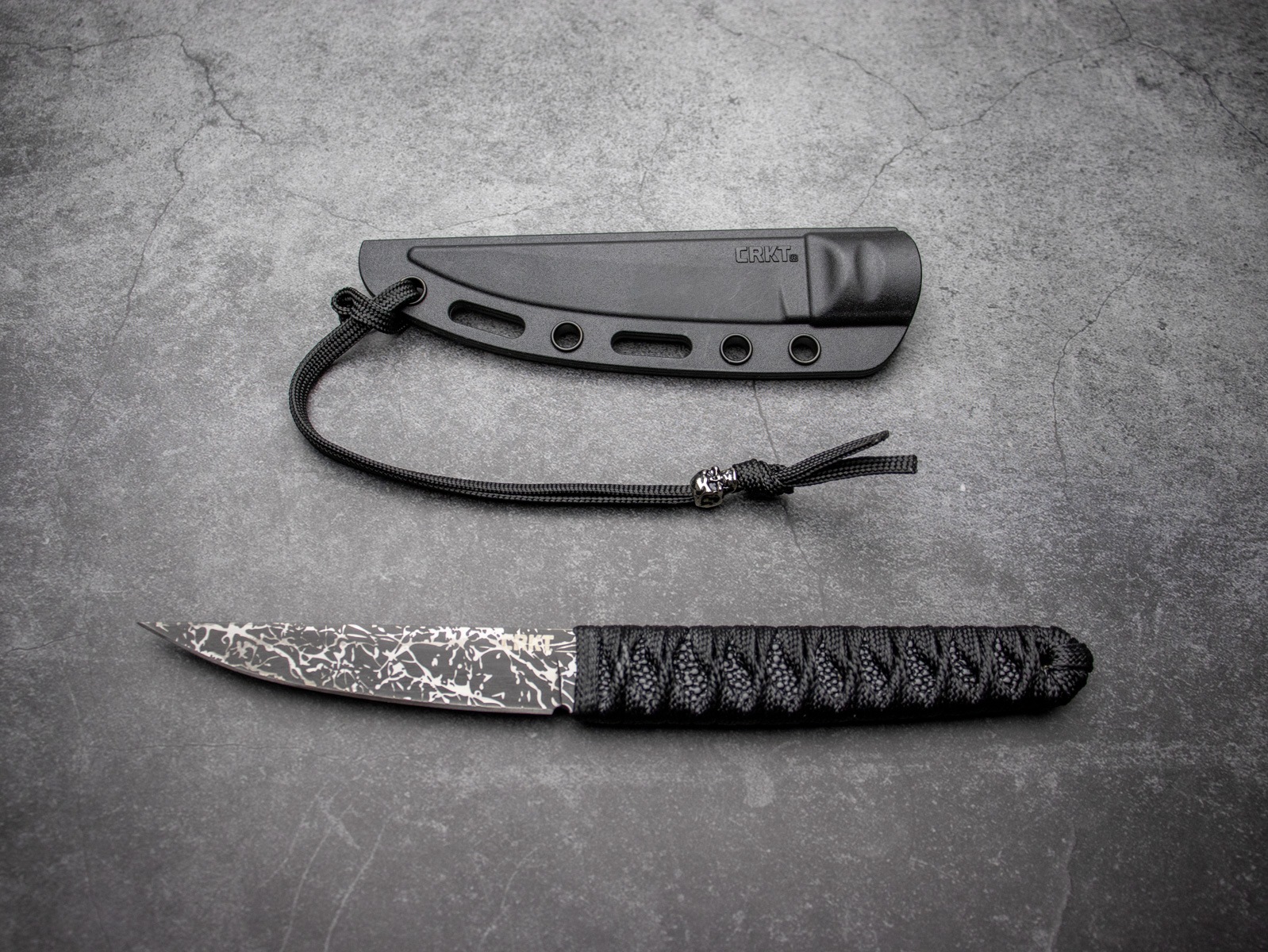 CRKT オバケ ブラック フィクスドブレードナイフ｜8Cr14MoV・専用シース付