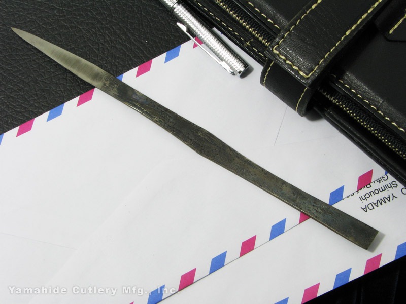 山秀 刀匠 高羽弘宗 作 紙刀 866 積層鋼 レターオープナー