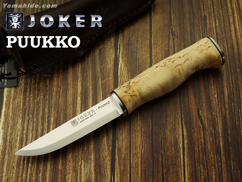 硼 ʥ CL127 ץå ꡼С ֥å奯եȥʥ Joker PUUKKO Bushcraft knife CURLY BIRCH Handle