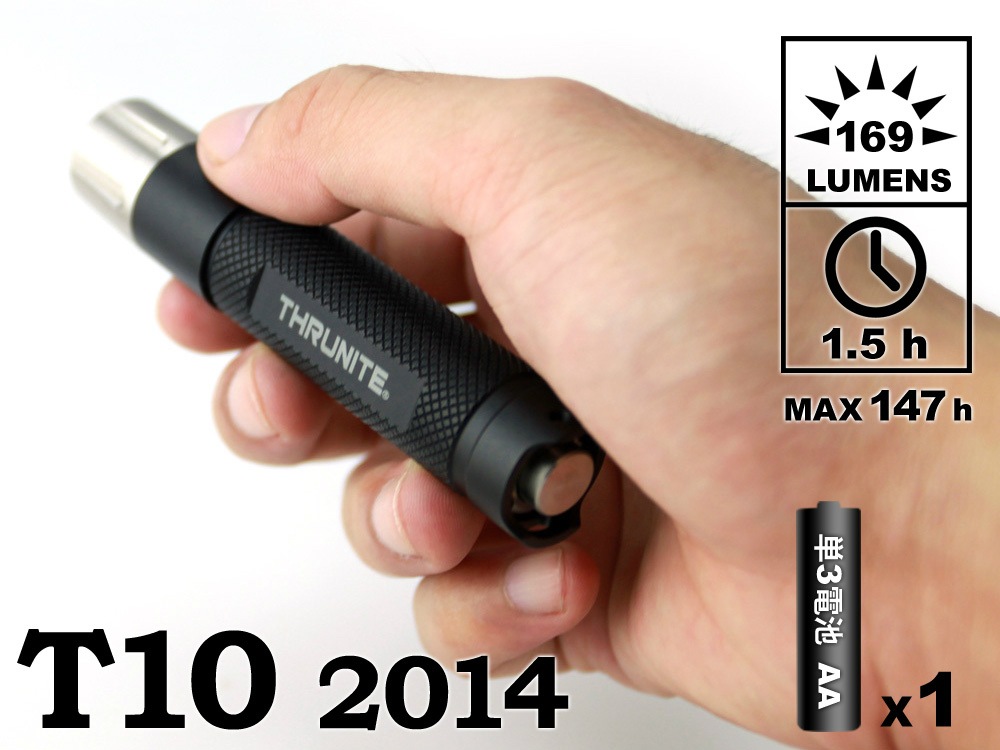 山秀 Thrunite スルーナイト T10 14 Ledライト 単3電池 エアクラフトアルミ 山秀 Thrunite スルーナイト T10 14 Ledライト 単3電池 エアクラフトアルミ
