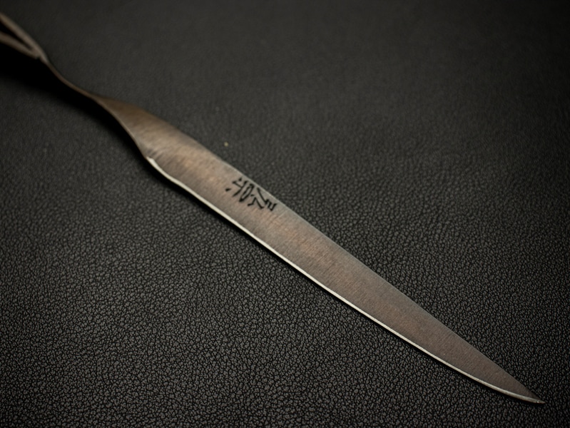 刀匠 高羽弘宗 作 紙刀 山 箱付き Takaba Handmade Paper Knife 関の