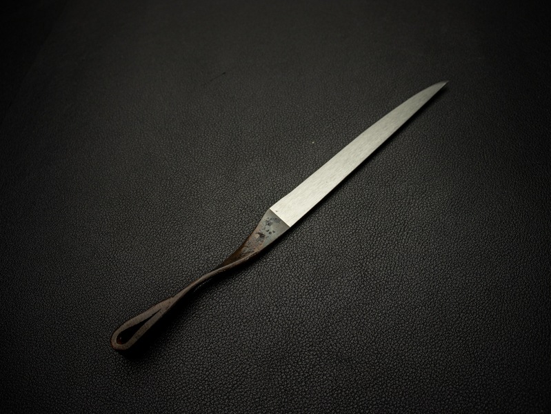 刀匠 高羽弘宗 作 紙刀 山 箱付き Takaba Handmade Paper Knife 関の