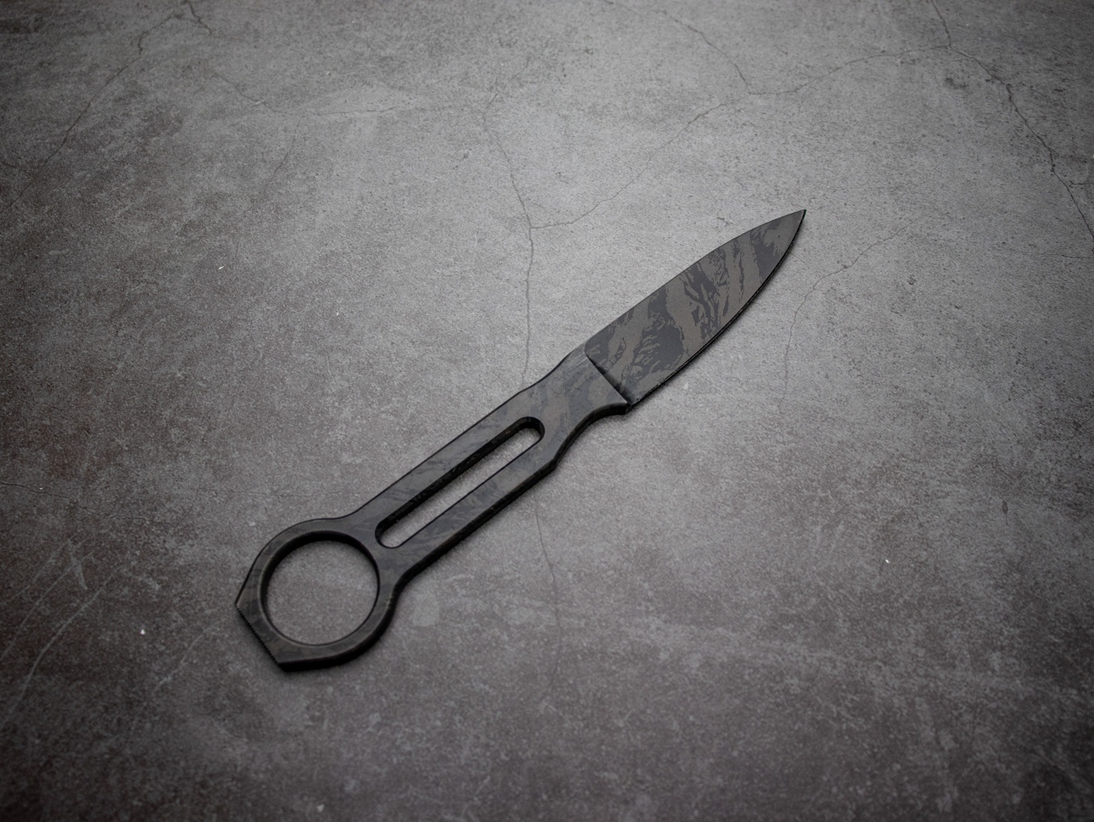 Makkari Knives カタバクナイ 黒染め SUS440C スケルトンナイフ MOLLE