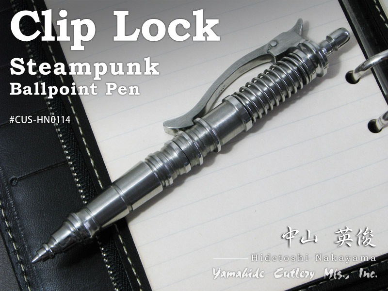 ڼ 滳 ѽ  ѥ󥯡ܡڥ åץå Hidetoshi Nakayama   Steampunk Ballpoint Pen Clip Lock *made to order