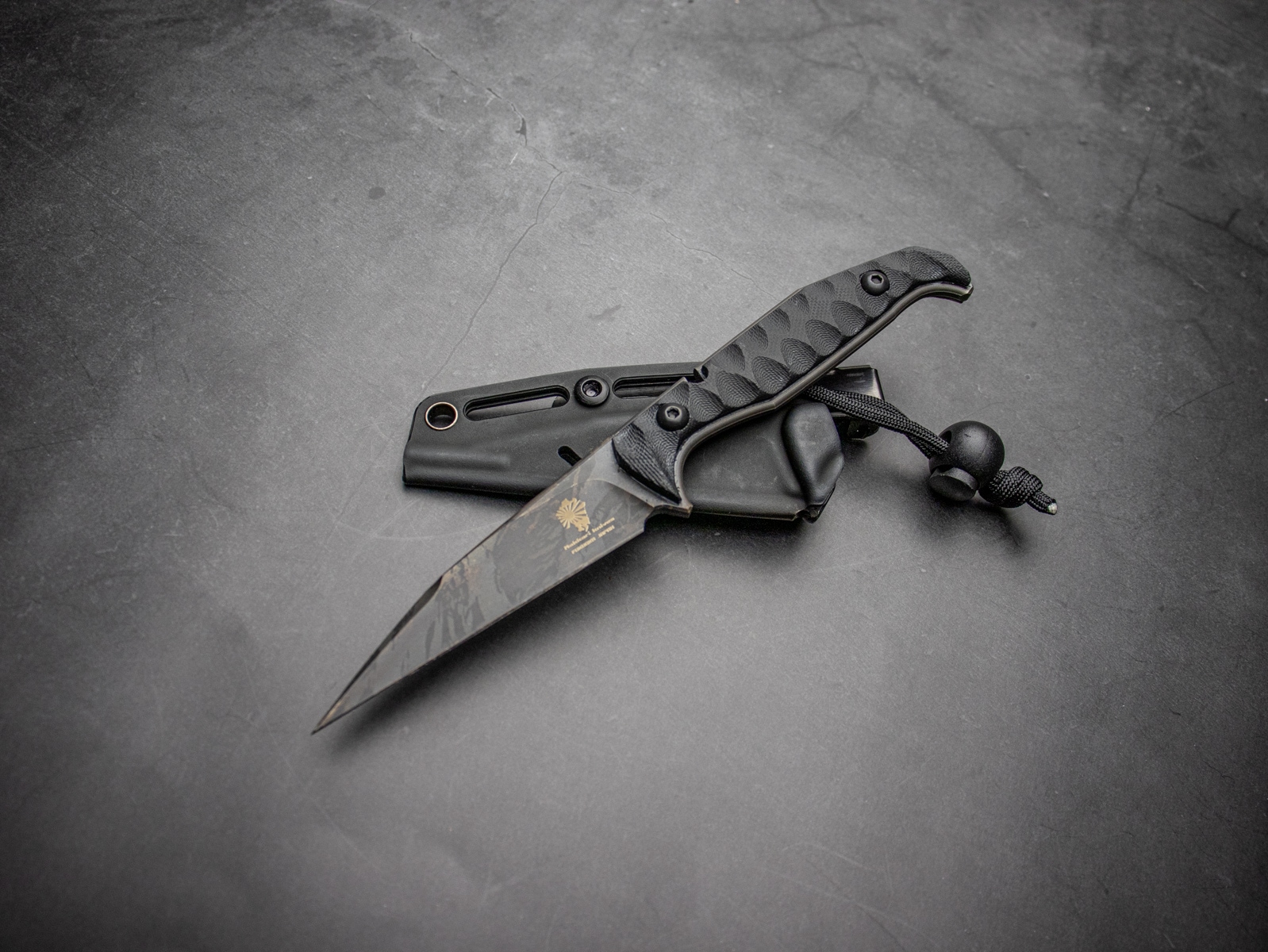 Makkari Knives カタバクナイ 黒染め SUS440C スケルトンナイフ MOLLE