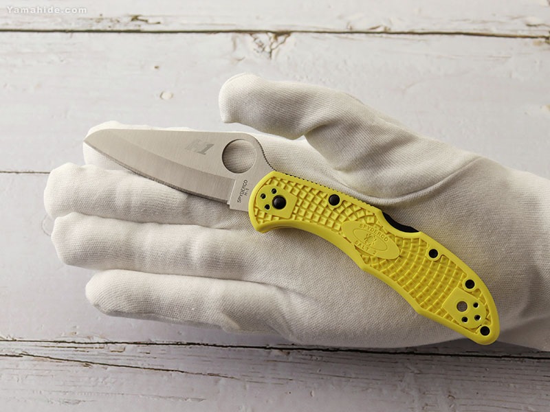スパイダルコ C88PYL2 ソルト2 直刃 イエローハンドル 折りたたみ