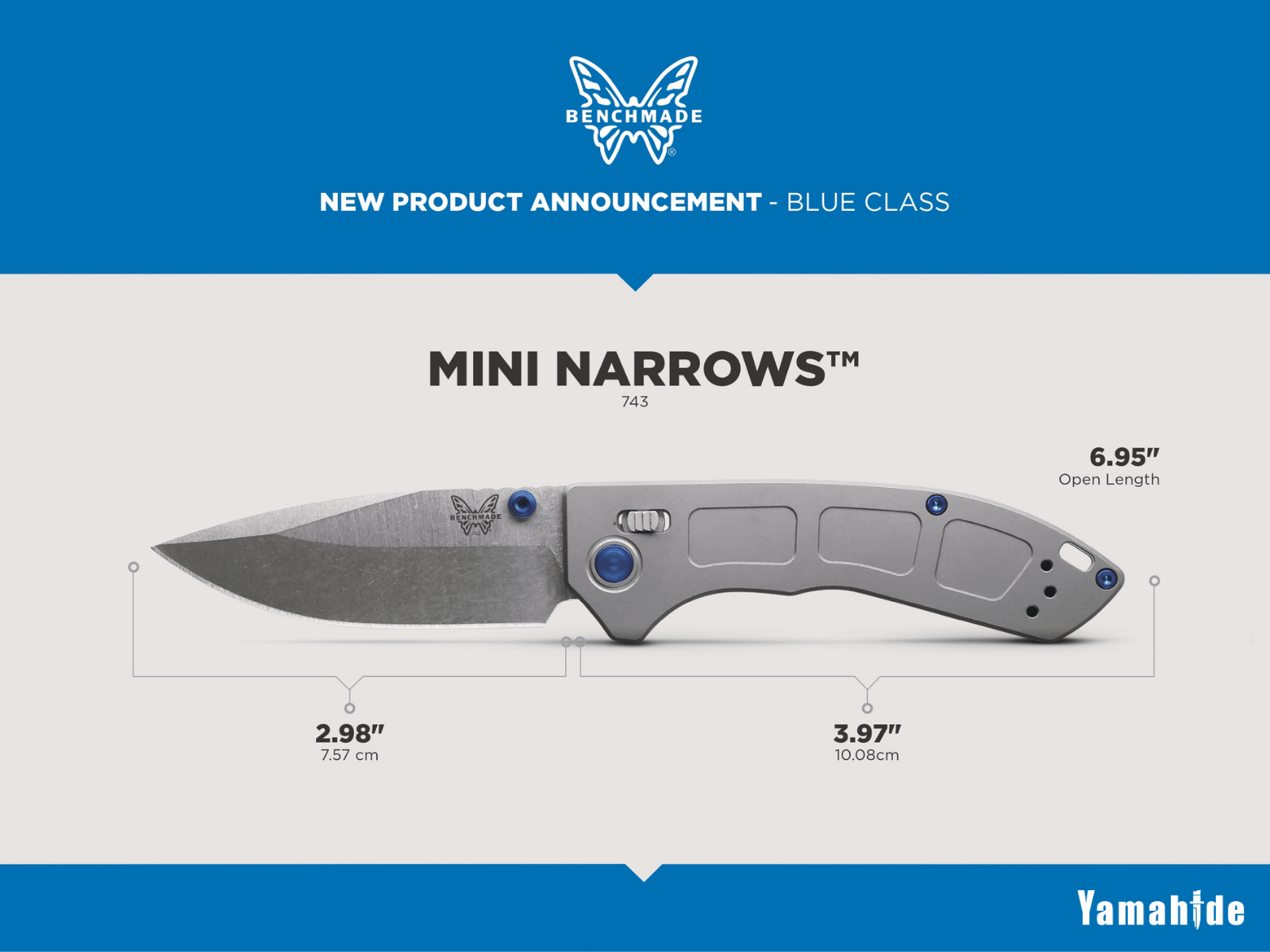 BENCHMADE ミニ ナローズ 743 CPM-20CV チタン EDC フォールディング