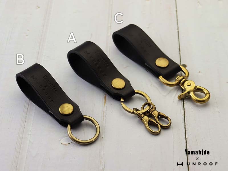 レザー キーホルダー 本革 ストラップ UNROOF(アンルーフ) x Yamahide