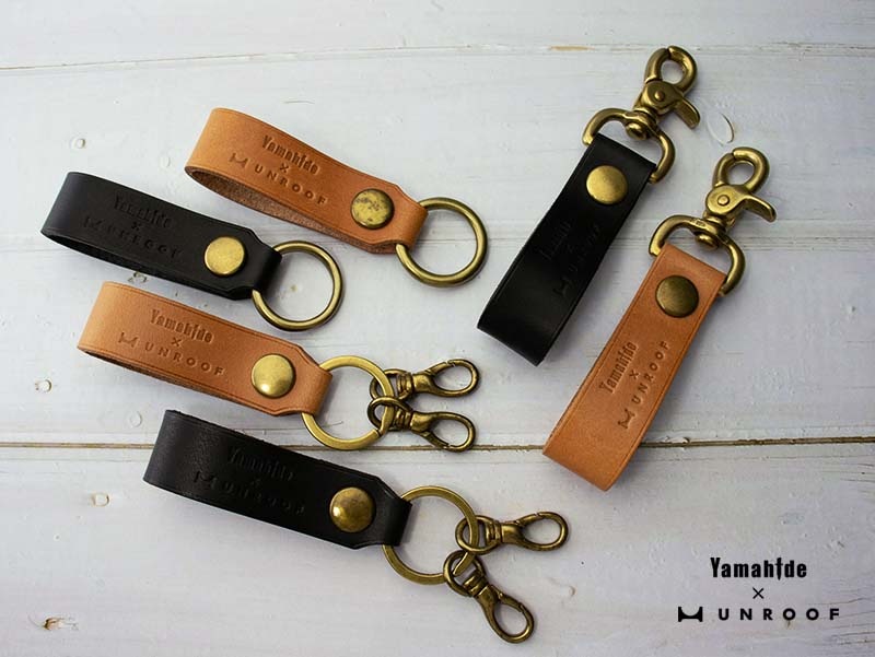 レザー キーホルダー 本革 ストラップ UNROOF(アンルーフ) x Yamahide