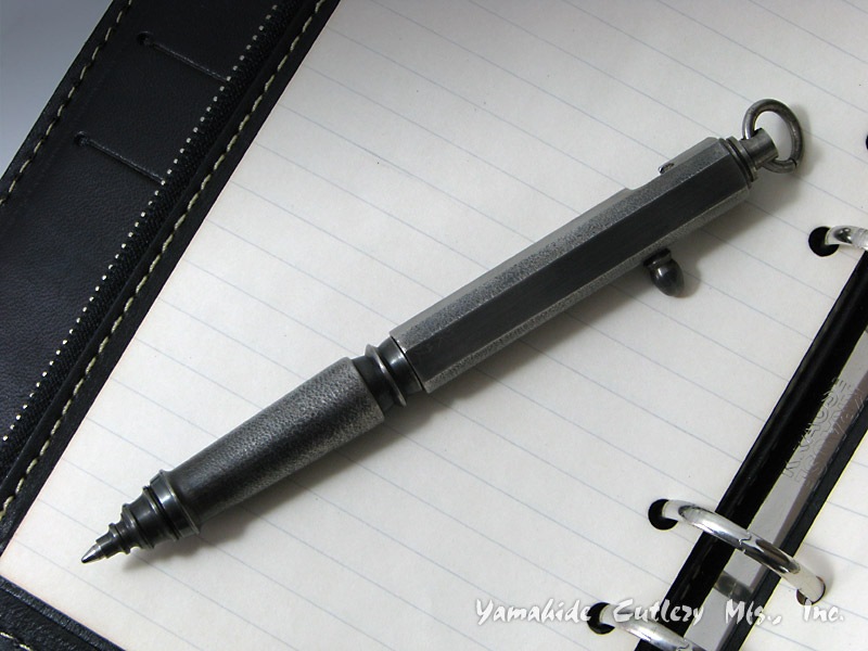 在庫あり中山 英俊 作 ボルトアクション・ボールペン ステン黒染スリム