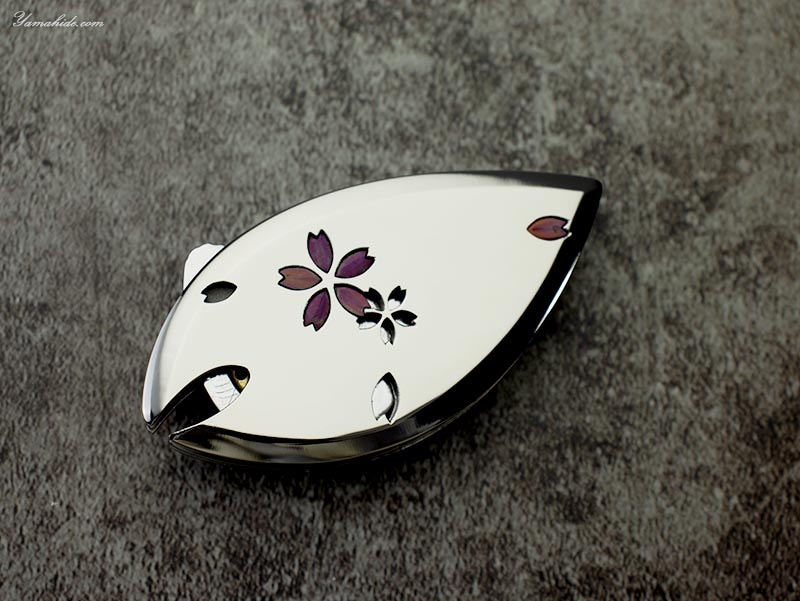 原 龍一 作 花王 ミラー 花 ピンク VG-10 ダマスカス 折りたたみナイフ