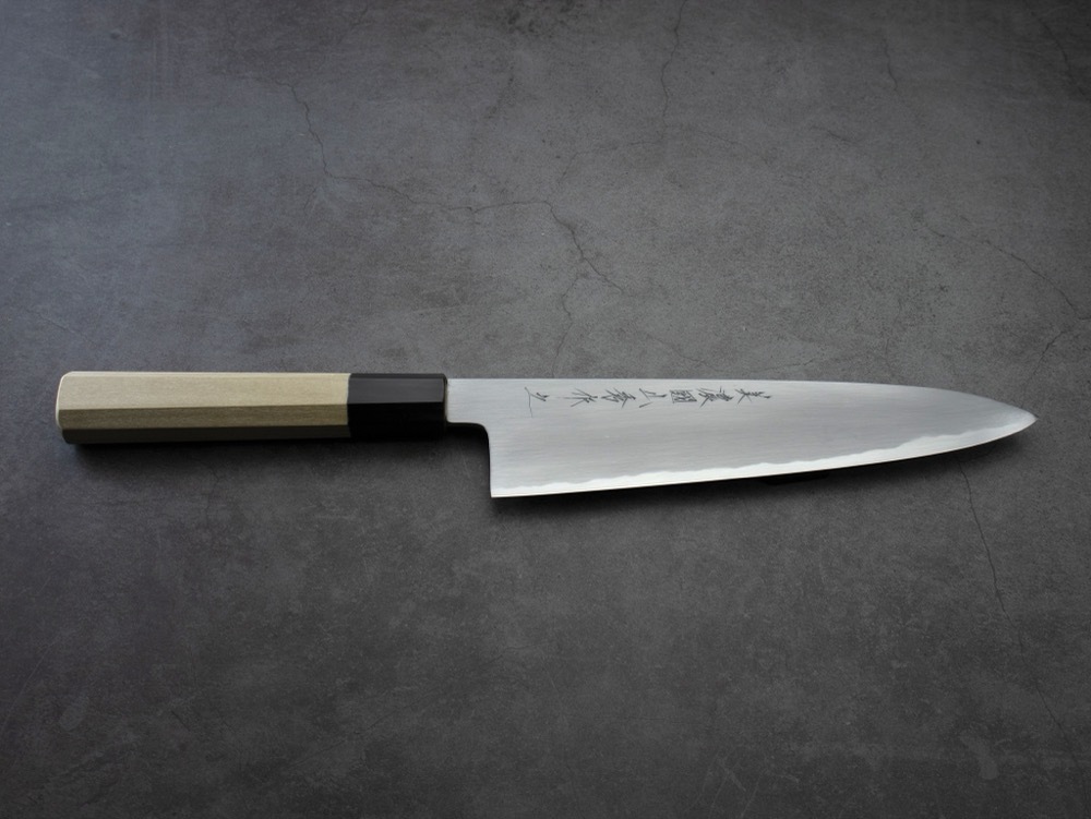 白ニ鋼　特製万能和包丁　165㎜　5.5寸 美濃國山秀作 雪代 1652 和牛刃 210mm 白鋼 八角朴木柄 調理用包丁