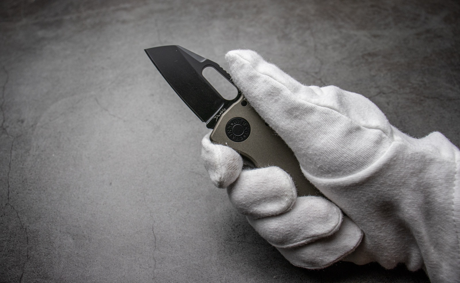 DEMKO KNIVES Nano-Shark Stealth 20CV グレイアルミ Shark-Lock