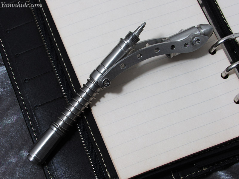 中山 英俊 作 スチームパンク ボールペン クリップ　カスタム　ナイフ 中山 英俊 作 スチームパンク ボールペン ボルトアクション