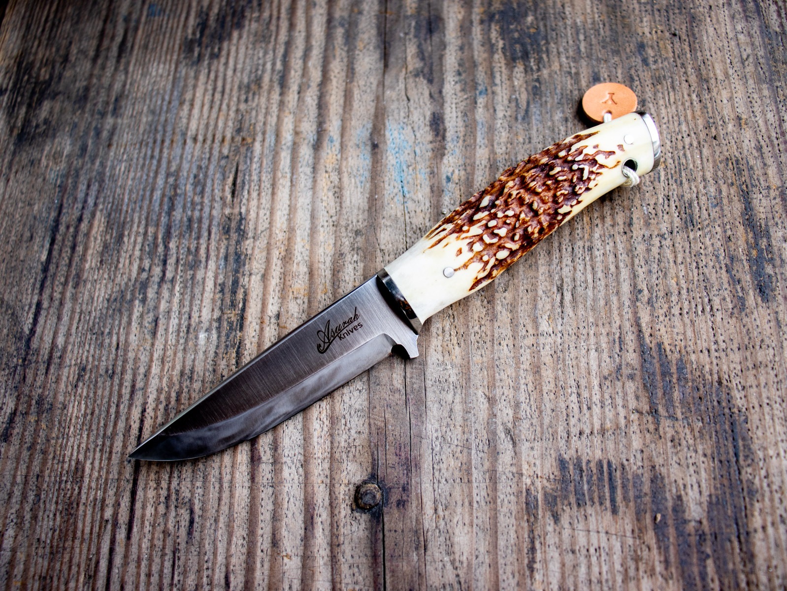 萩野 力 作 Pixie (ピクシー)スタッグ シースナイフ Riki Hagino