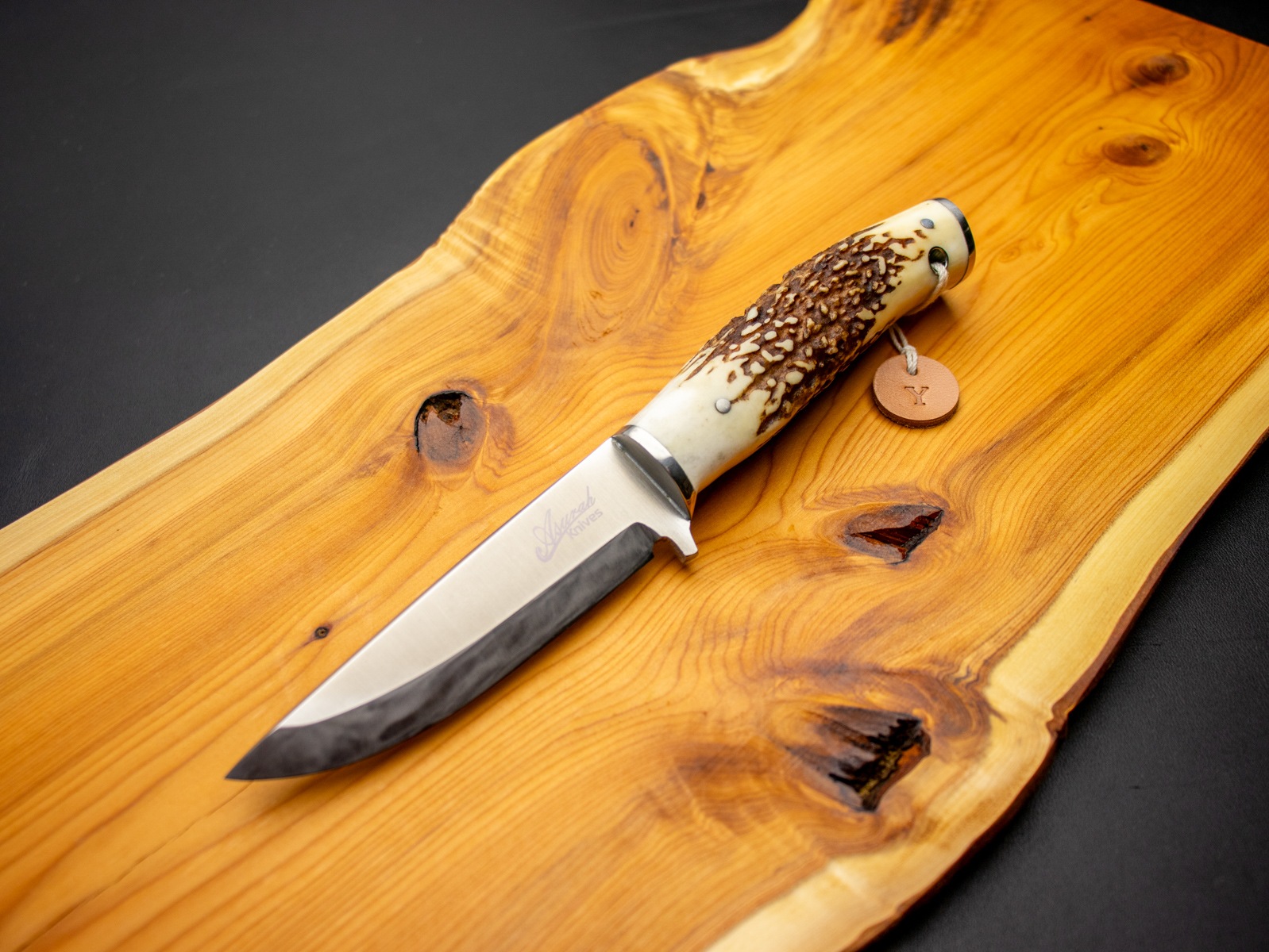 萩野 力 作 Pixie (ピクシー)スタッグ シースナイフ Riki Hagino