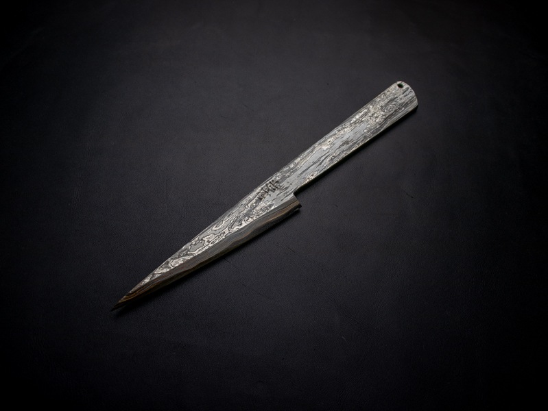 刀匠 高羽弘宗作 25cm ダマスカス 小刀 工芸作品 Swordsmith Takaba's