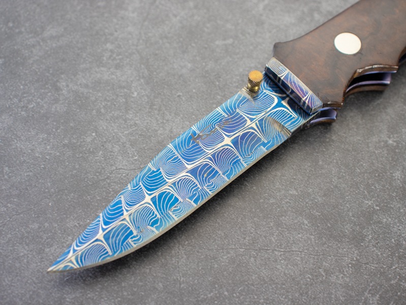 松野 寛生 作 30503 NYS ステンレスダマスカス/アイアンウッド Kansei