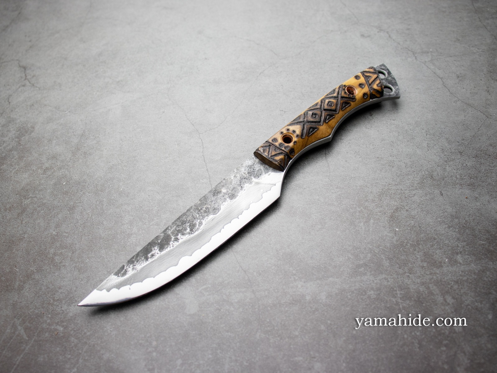 PROMETHEUS KITSUNE キツネ オリーブウッド 鏡面モデル 柄入り