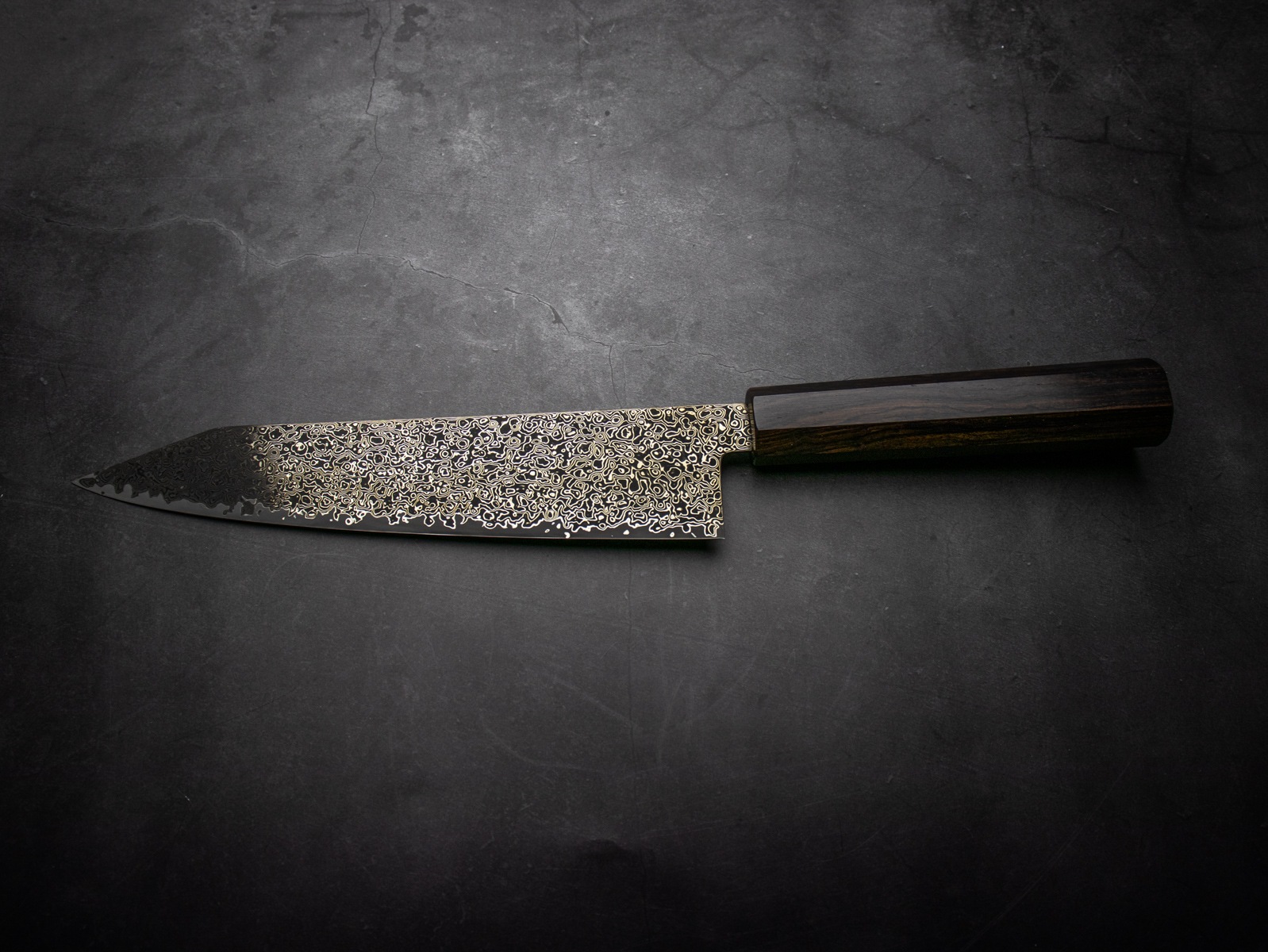 美濃國山秀作 3018bk 和牛刀 切り付け 210mm SG2 黒染 ニッケル