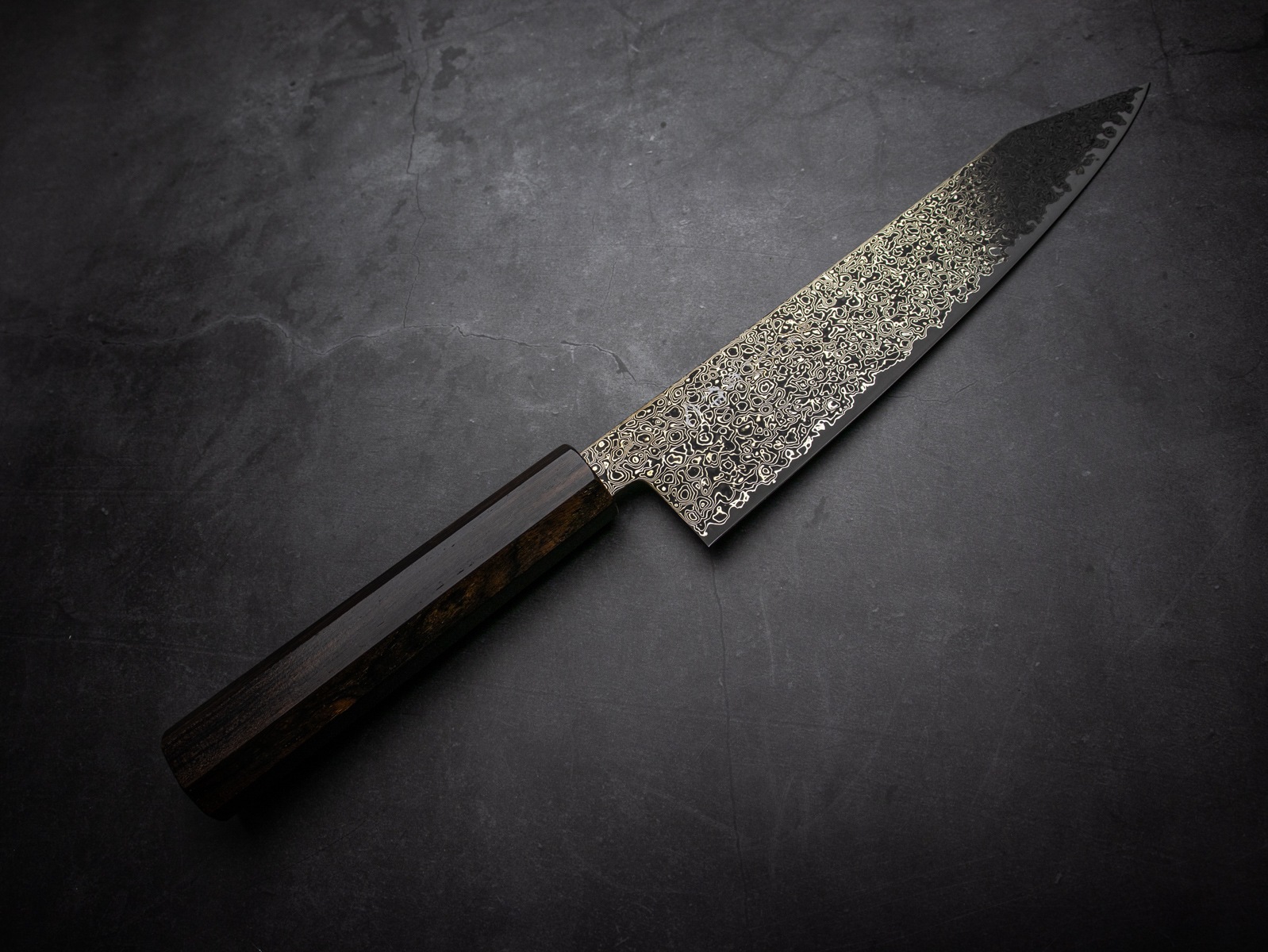 美濃國山秀作 3018bk 和牛刀 切り付け 210mm SG2 黒染 ニッケル