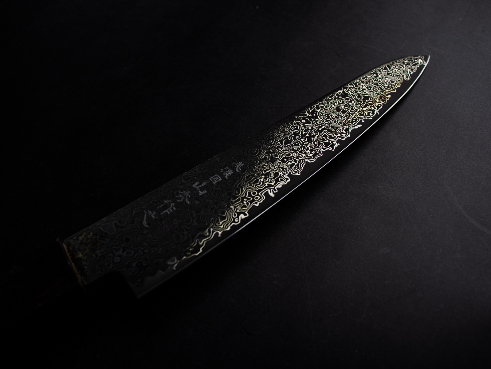 美濃國山秀作 3020b 和ペティ 150mm SG2 黒染 ニッケルダマスカス 両刃