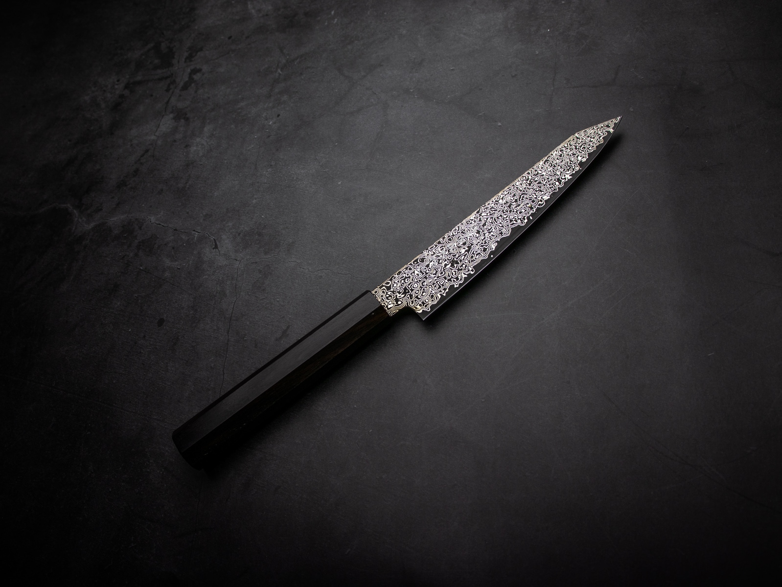美濃國山秀作 3020bk 和ペティ 切り付け 150mm SG2 黒染 ニッケル