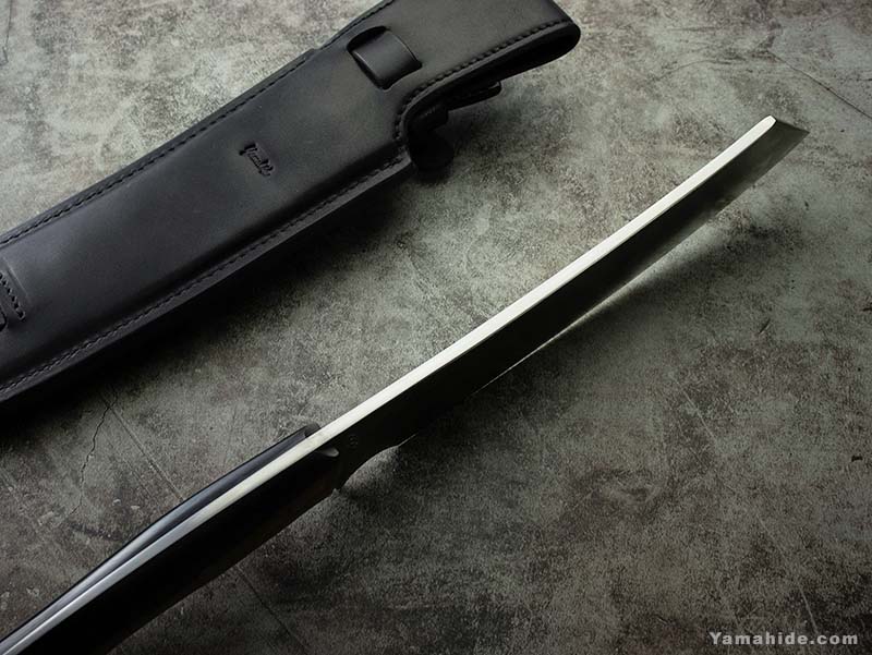 世界のナイフショールーム 山秀 ブラックボア 鍛造シースナイフ  