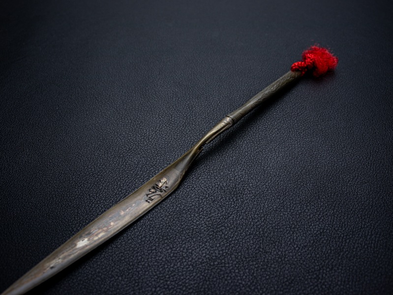 刀匠 高羽弘宗 作 紙刀 S クラス (赤糸付) Swordsmith Takaba's