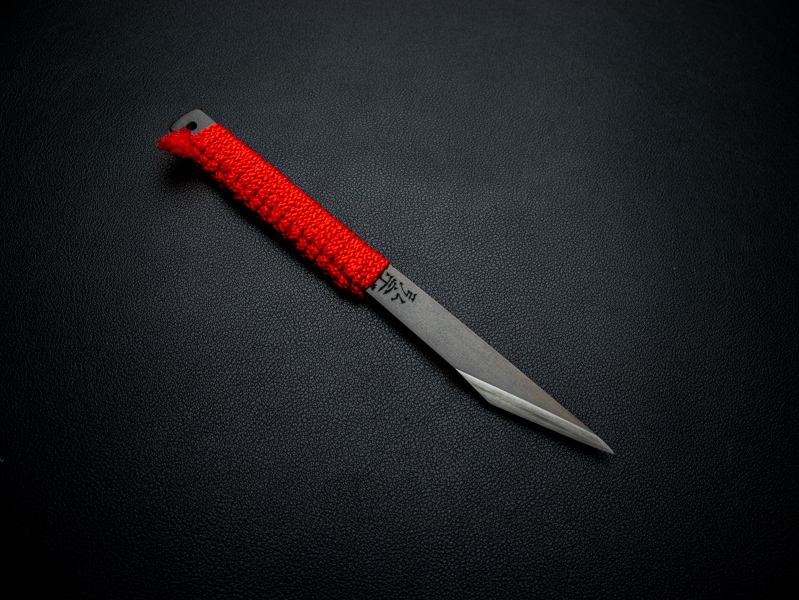 刀匠 高羽弘宗 作 切り出し A (赤糸巻き柄) Swordsmith Takaba's