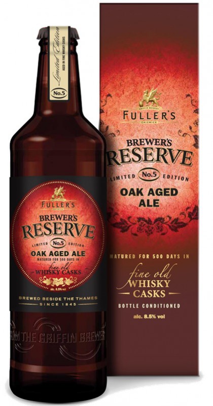 ウィスキー樽で ５００日間熟成させた限定ビール フラーズ ブリュワーズ リザーブ No ５ グレンモーレンジ樽熟成 8 5 500ml 輸入 ビール ビールと洋酒の専門店 酒のやまいち