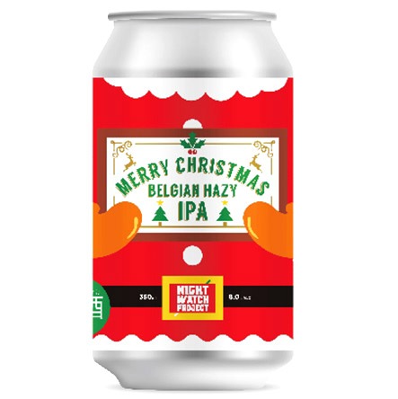 <寒い冬にチャイをイメージしたクリスマスビール!> メリークリスマス ベルジャンヘイジー IPA (缶) 8.0% 350ml 限定品 ビール