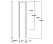 タチカワ　ステープル　Ｖ－０８(ＪＩＳ呼び　８□ＡＴ ８□Ｔ)
