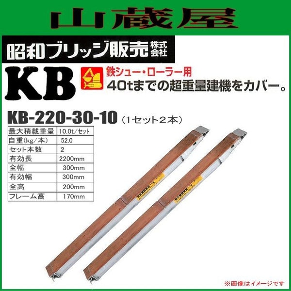 昭和ブリッジ アルミブリッジ KB-220-30-10(1セット2本) /建設機械等